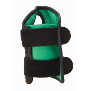 MUE8627 BREATHABLE GREEN FITTED WRIST BRACE WITH PALMAR SPLINT